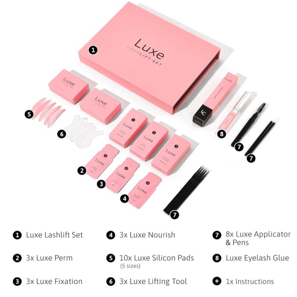 Luxe Cosmetics Lash Lift Kit Complete Set for Eyelash Lifting Long Lasting - Picture 2 of 8